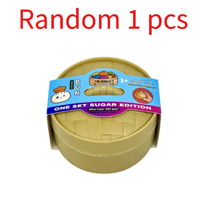 Colorful Simulated Steamed Bun Squeeze Toy - 1-6pcs Blind Box for Stress Relief & Sensory Play