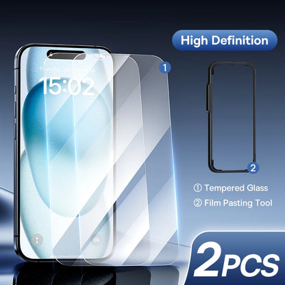 Baseus Tempered Glass Screen Protector for iPhone 17, 16 Pro Max, 15, 14, 13, 12, 11 - Clear Anti-Peeping Edge Film