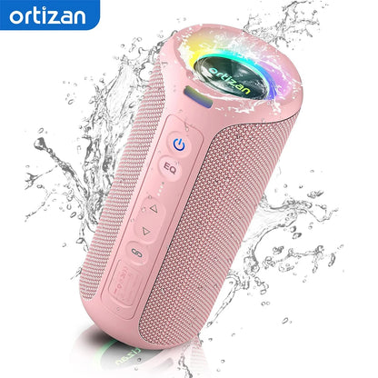 Ortizan X8 Pro Portable Bluetooth Speaker – 40W Stereo Sound, IPX7 Waterproof, 30H Playtime, RGB Lights, 3 EQ Modes