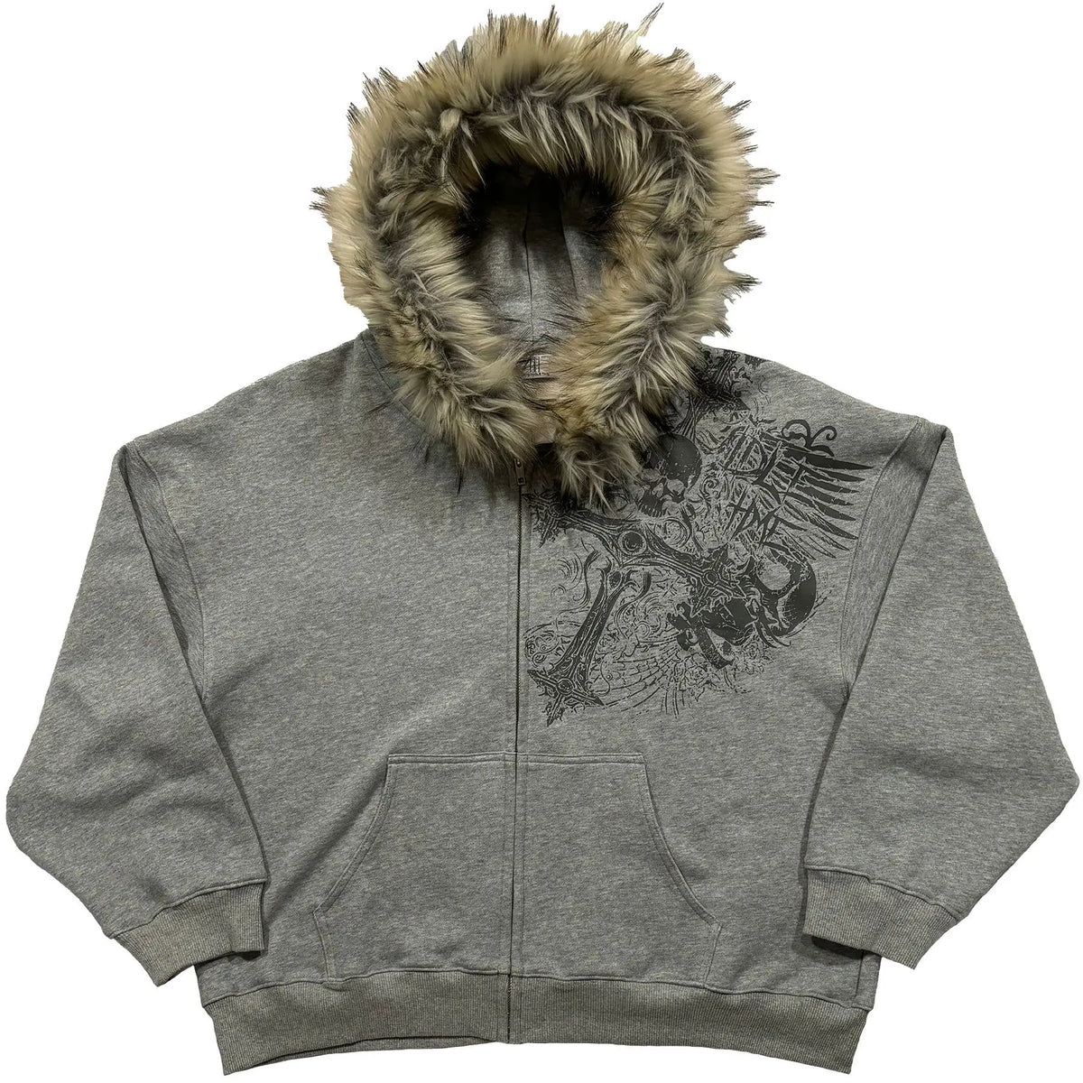 Cross-Border Hooded Sweatshirt for Men and Women with Printed Letters and Raw Edges in Harajuku Style