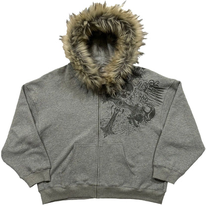 Cross-Border Hooded Sweatshirt for Men and Women with Printed Letters and Raw Edges in Harajuku Style