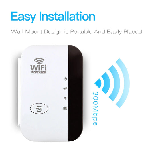 FENVI 300Mbps WiFi Repeater & Extender for Seamless Streaming & Gaming - 802.11N WiFi Booster