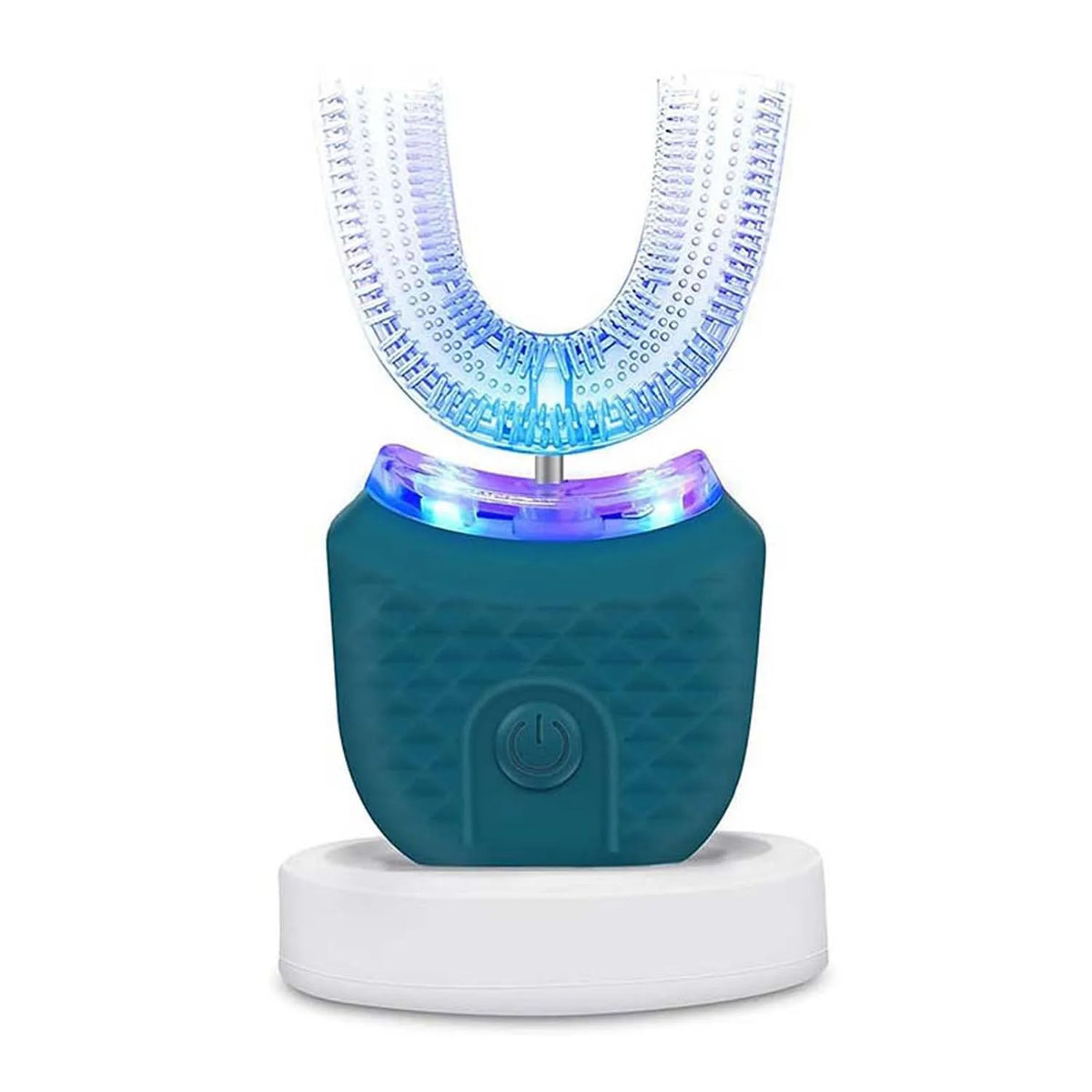 Wireless Charging Ultrasonic Toothbrush for Adults - U-Shaped Silicone Waterproof Sonic Vibration Technology
