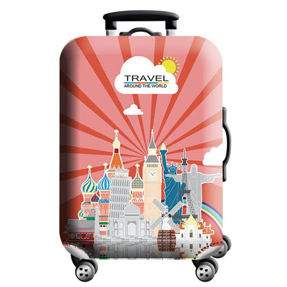 Luggage Cover for 18-32 Inch Suitcases - Stretch Fabric Baggage Protector & Dust Case Travel Organizer