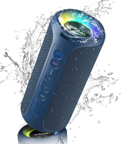 Ortizan X8 Pro Portable Bluetooth Speaker – 40W Stereo Sound, IPX7 Waterproof, 30H Playtime, RGB Lights, 3 EQ Modes