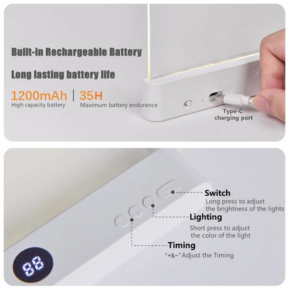 LED Reading Light for Students - Eye Protection, Night Vision, USB Charging Book Lamp for Indoor Use