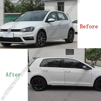 4pcs VW Golf 7 MK7 Side Skirt Splitters 1.90m Lip Spoilers for R GTI R-Line 2013-2019 Bumper Upgrade