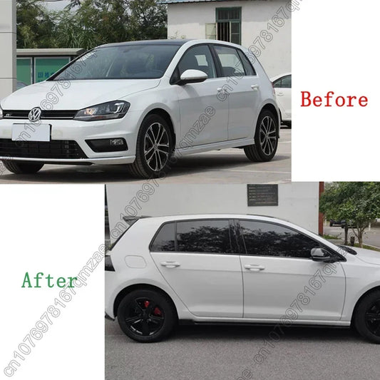 4pcs VW Golf 7 MK7 Side Skirt Splitters 1.90m Lip Spoilers for R GTI R-Line 2013-2019 Bumper Upgrade