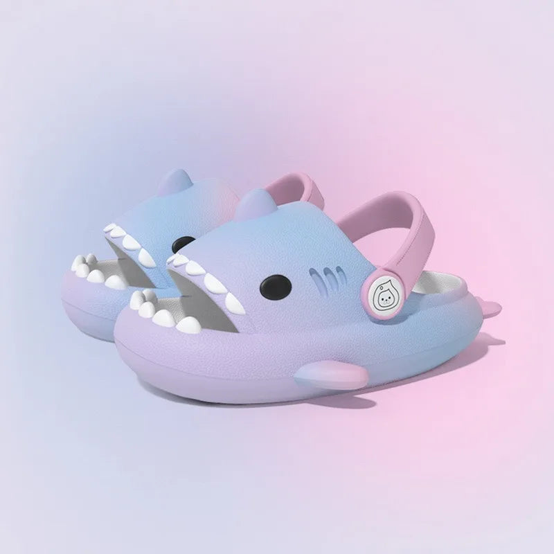 Kids Shark Slippers - Non-slip Cartoon Sandals for Boys & Girls - Comfortable Home & Beach Slides