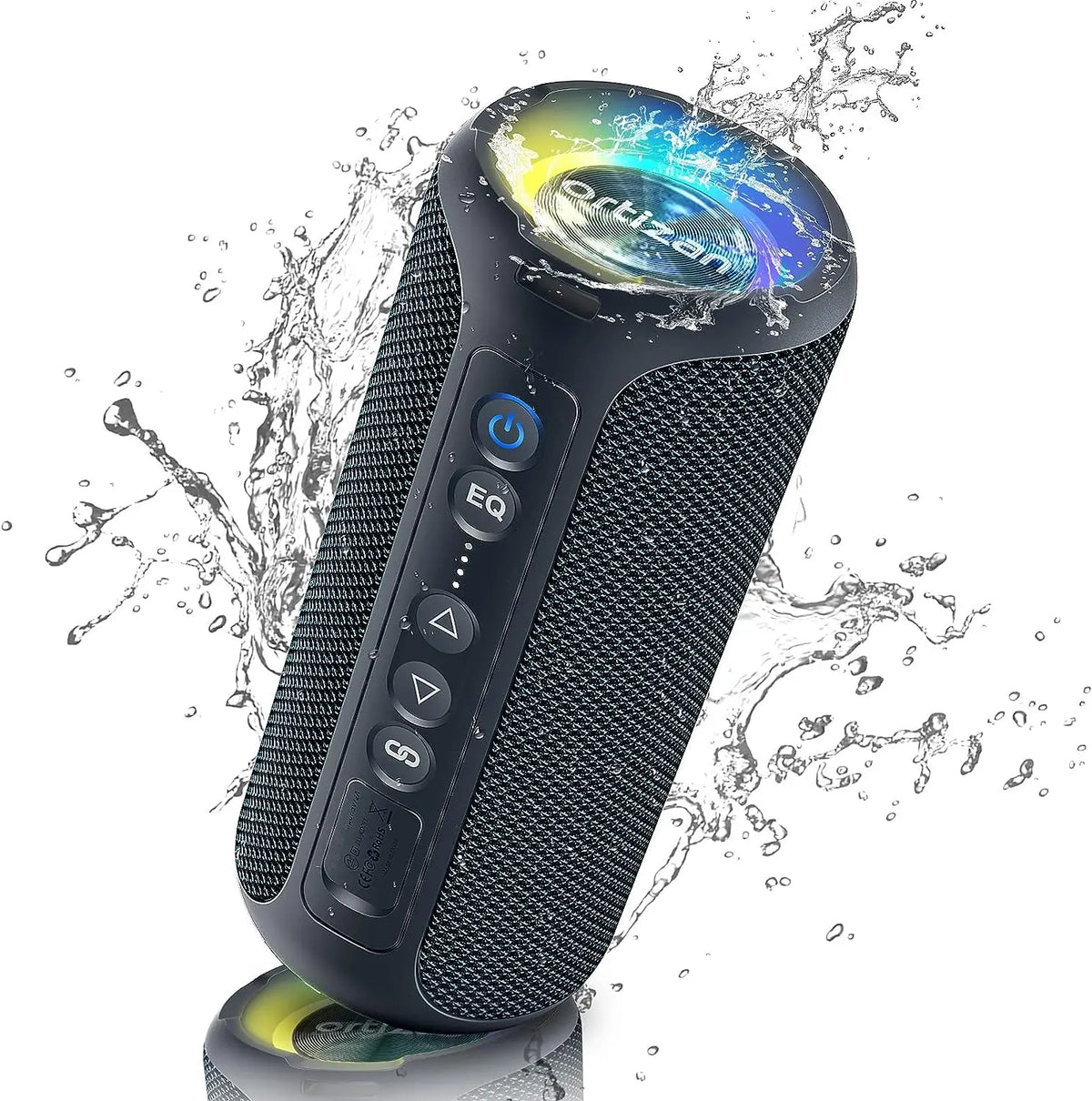 Ortizan X8 Pro Portable Bluetooth Speaker – 40W Stereo Sound, IPX7 Waterproof, 30H Playtime, RGB Lights, 3 EQ Modes