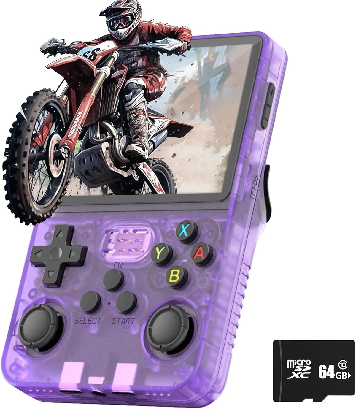 R36S Portable Retro Game Console for Kids - 3.5" ARKOS Handheld Gaming with Single Card