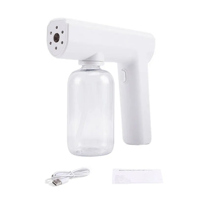 280Ml Electric Nano Spray Bottle for Barbers - USB Rechargeable Blue Light Steam Gun for Hair and Garden Use
