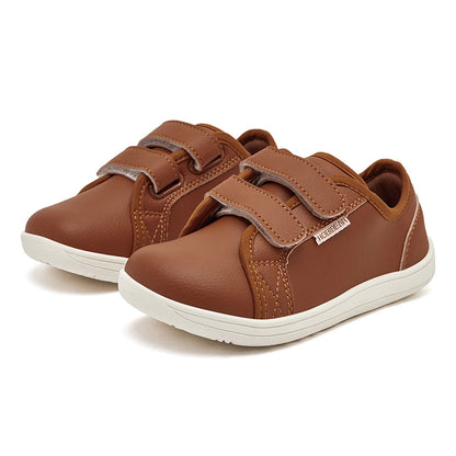 HOBIBEAR Kids Minimalist Barefoot Sneakers - Lightweight Hook Loop Wide Toe Shoes for Little and Big Kids