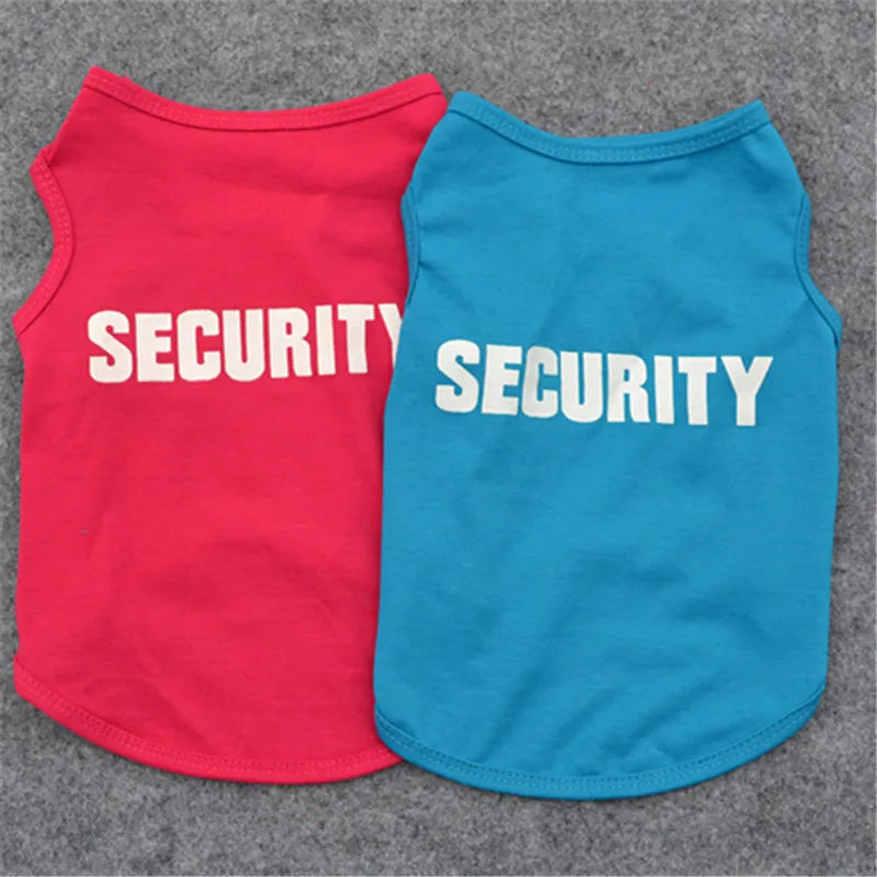 Summer Security Vest for Small Dogs – Chihuahua, Yorkshire & Cats – Lightweight T-Shirt Costume