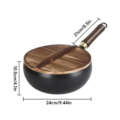 Cast Iron Skillet for Perfect Pizza, Eggs, Pancakes & Veggies - Non-Stick BBQ Frying Pan for Outdoor Cooking