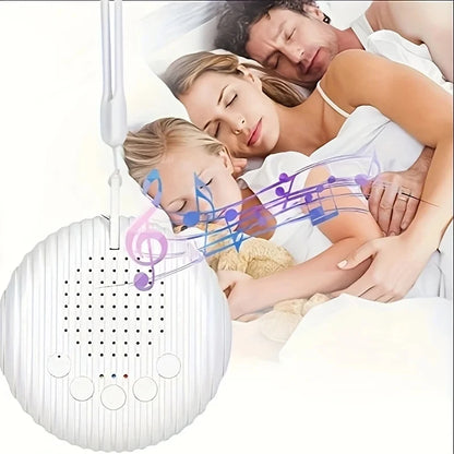 Portable White Noise Machine for Babies - 10 Soothing Sounds, Volume Control, Rechargeable Battery, USB Charging