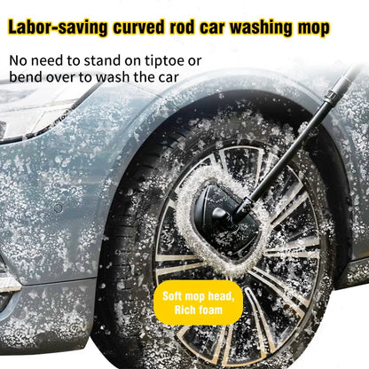 New Telescoping Car Wash Mop with Retractable Long Handle and Bent Bar – Ultimate Cleaning Tool for Car Enthusiasts