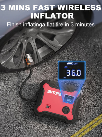 Buture 5-in-1 Car Jump Starter & Tire Inflator - 26800mAh Power Bank with 160W DC Output for Roadside Emergencies