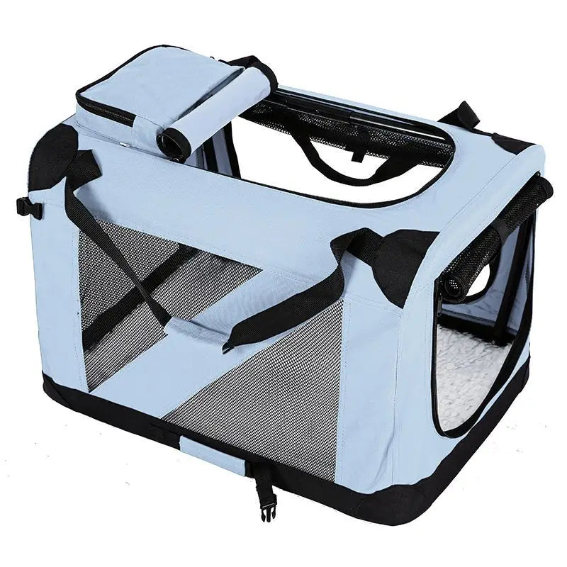 Dog Travel Carrier for Large & Medium Pets - Secure, Portable Folding Pet Cage for Cars - Ideal Dog & Cat Outings