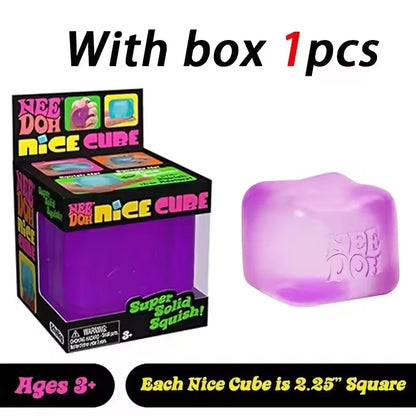 Needoh Nice Cube - Sensory Stress Reliever Fidget Tool for Adults & Kids - Anxiety & Focus Aid for Desk Use