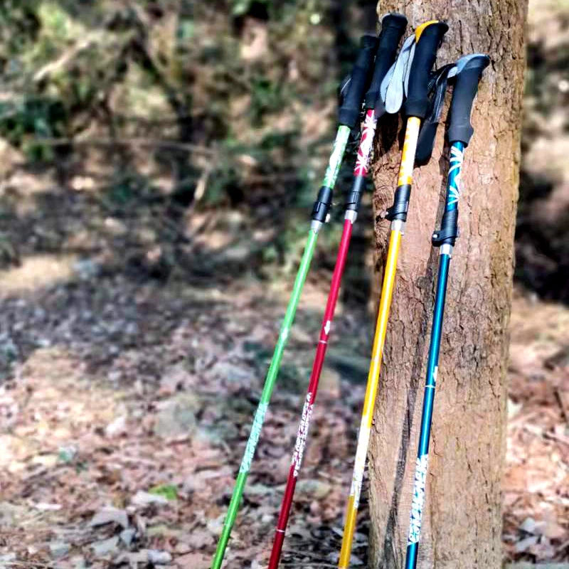 Outdoor Foldable Trekking Pole for Seniors - Portable Hiking Stick, Telescopic Design, Easy to Pack for Camping Adventures