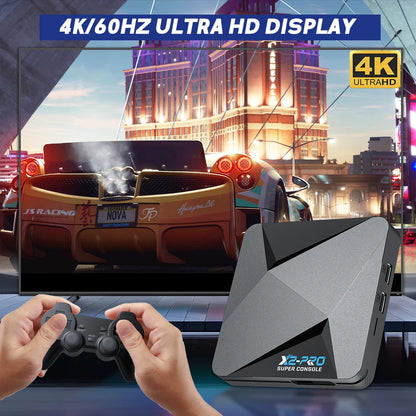 KINHANK Super Console X2 Pro Retro Game Box for Kids - 60000 Games for ARCADE/MAME/DC/SS with Gamepad Gift
