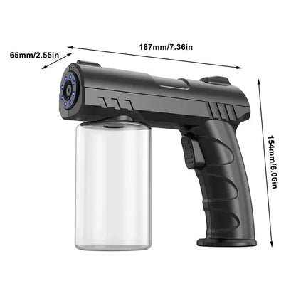 280Ml Electric Nano Spray Bottle for Barbers - USB Rechargeable Blue Light Steam Gun for Hair and Garden Use