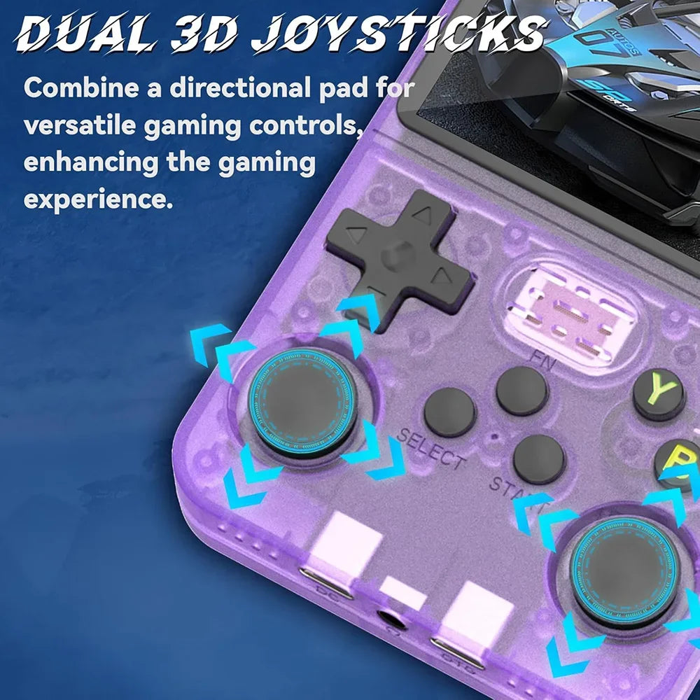R36S Portable Retro Game Console for Kids - 3.5" ARKOS Handheld Gaming with Single Card