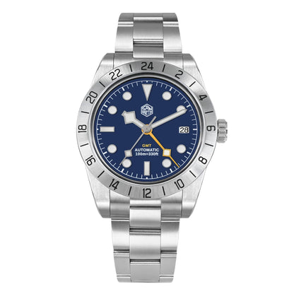 San Martin 39mm NH34 BB GMT Automatic Sport Watch for Men - Sapphire, Luminous, 100m Waterproof Relogio SN0054