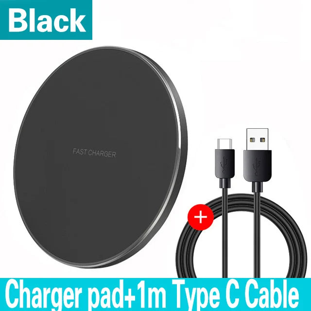 100W Fast Wireless Charger Pad for iPhone 15/14/13/12/11 Pro Max & Samsung Galaxy S24/S23/S22/S20 - Xiaomi Compatible Charging Station