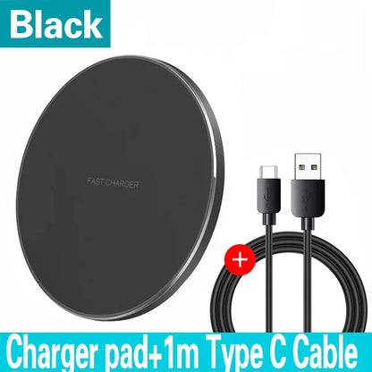 100W Fast Wireless Charger Pad for iPhone 15/14/13/12/11 Pro Max & Samsung Galaxy S24/S23/S22/S20 - Xiaomi Compatible Charging Station