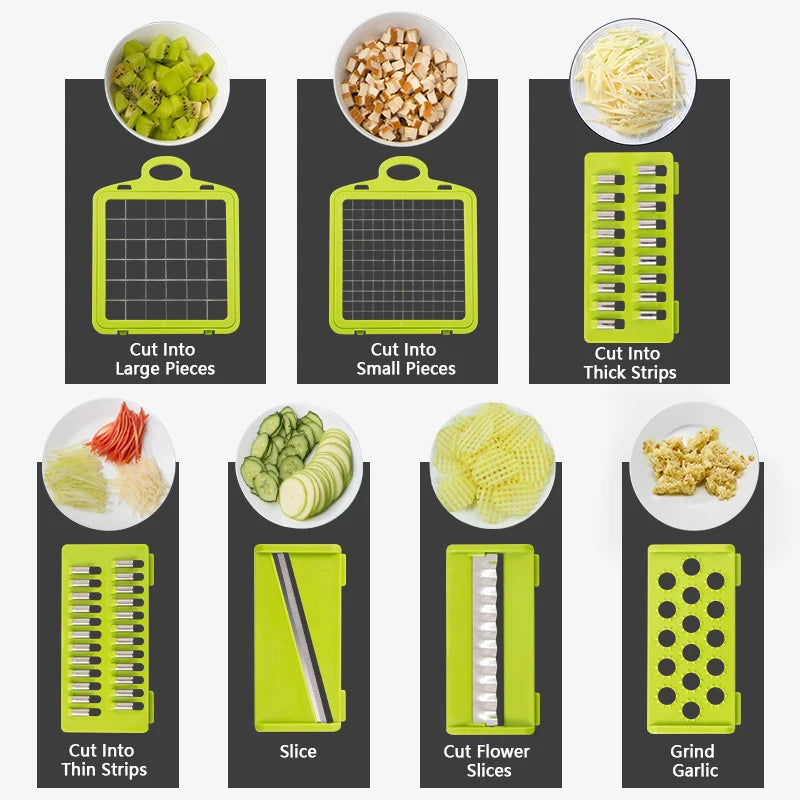14-in-1 Multifunctional Vegetable Chopper for Quick and Easy Food Prep - Perfect for Home Cooks and Food Enthusiasts