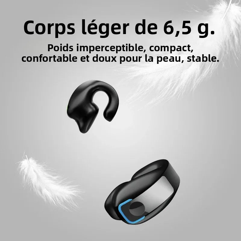 Wireless Bluetooth Bone Conduction Earphones for Sports - Noise Cancelling Headset with Mic