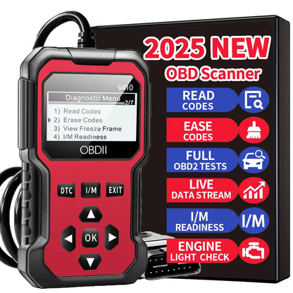OBD2 Car Diagnostic Scanner for All OBD II Vehicles Since 1996 - Engine Fault Code Reader & Code Diagnosis Tool