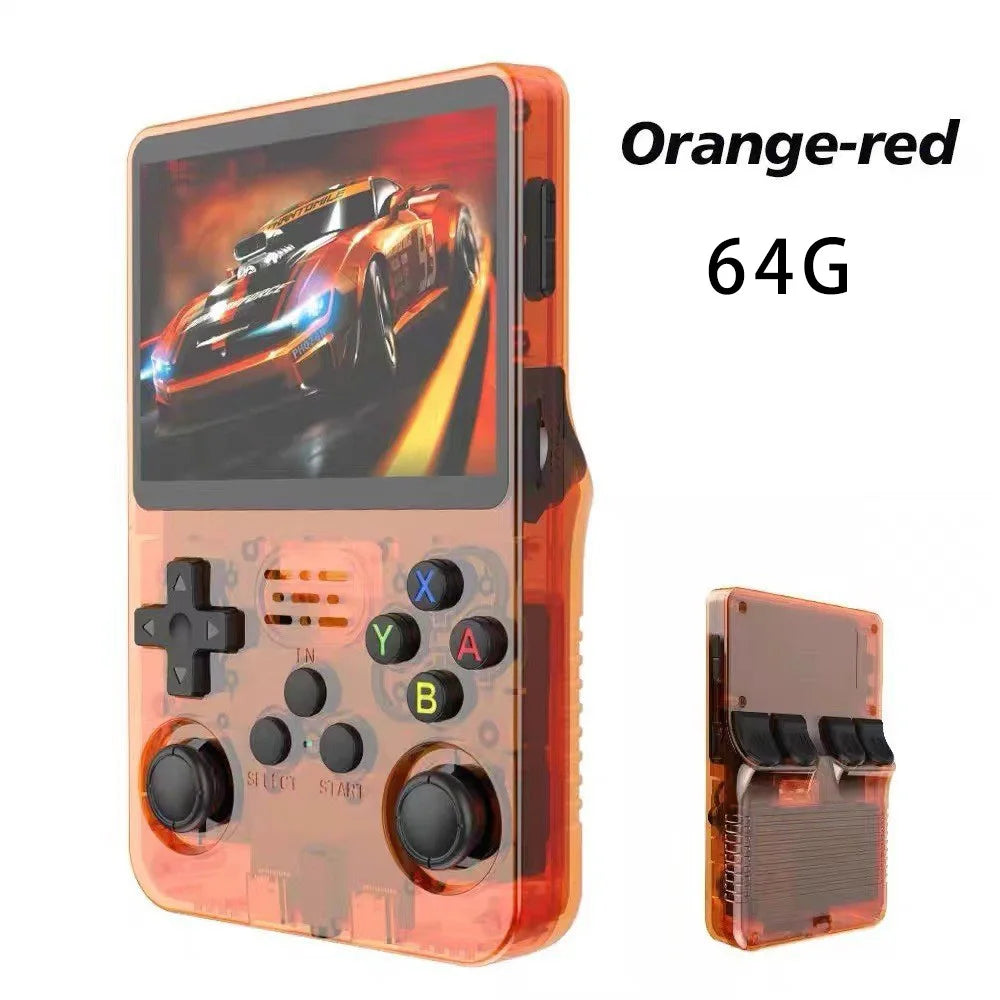 R36S Portable Retro Game Console for Kids - 3.5" ARKOS Handheld Gaming with Single Card