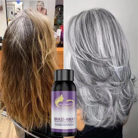 Color-Correcting Purple Shampoo for Blonde Hair - Non-Irritating Formula to Fix Yellow Tones and Cover Gray Hair