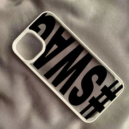 SWAG Bold Letter Shockproof Phone Case for iPhone 11 12 13 14 15 16 Pro Max, SE 2022, X XR XS Max, 7 8 Plus