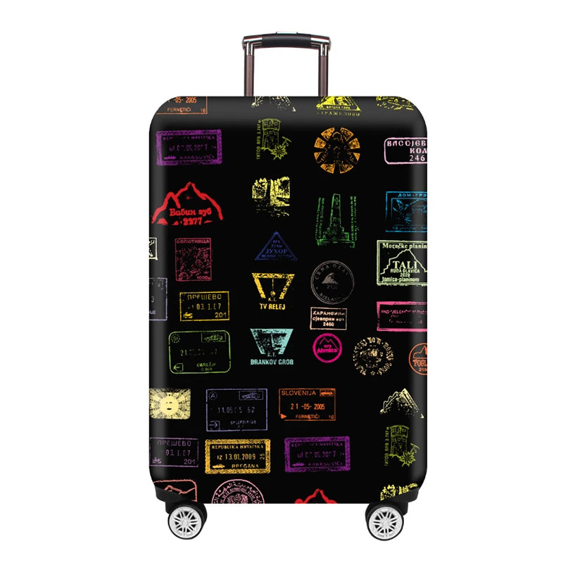 Luggage Cover for 18-32 Inch Suitcases - Stretch Fabric Baggage Protector & Dust Case Travel Organizer