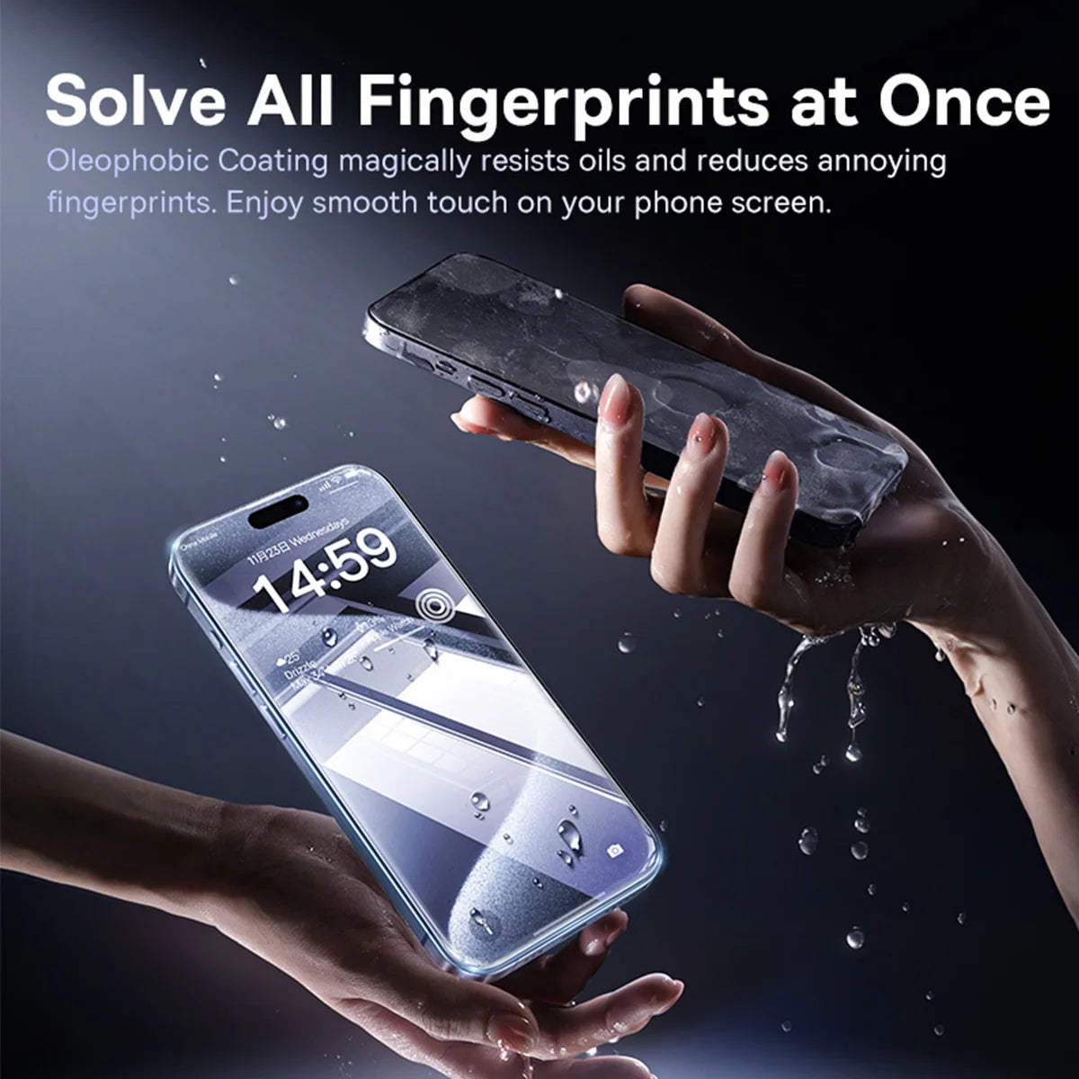 Baseus Tempered Glass Screen Protector for iPhone 17, 16 Pro Max, 15, 14, 13, 12, 11 - Clear Anti-Peeping Edge Film