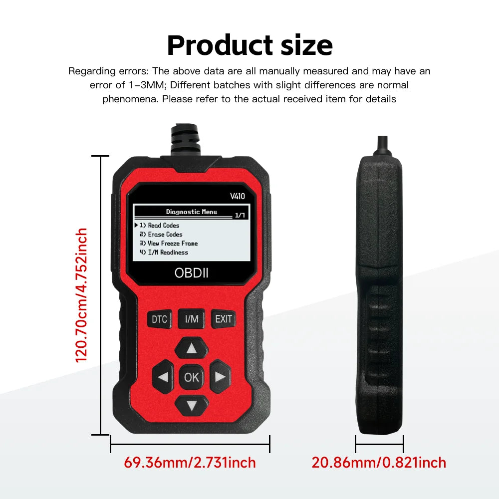 OBD2 Scanner for DIY Mechanics | Fast Fault Code Reader & Voltage Check | Full System Diagnosis in 10 Seconds