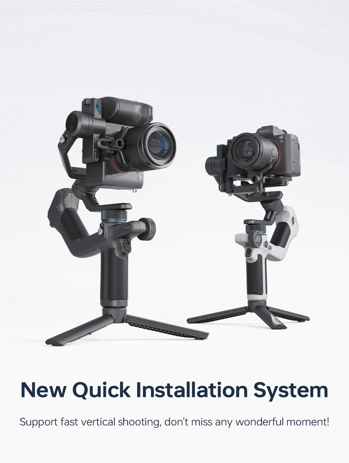 FeiyuTech SCORP Mini 2 Handheld Gimbal for Mirrorless, Action Cameras & Smartphones - 3-Axis Stabilization, AI Tracker, 1.2kg Payload