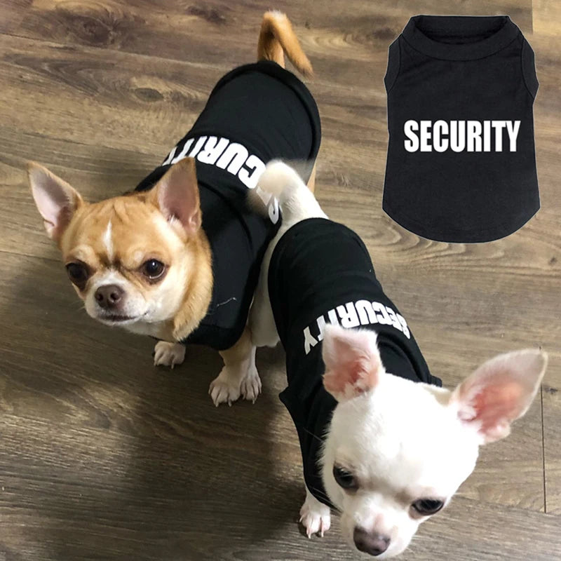 Summer Security Vest for Small Dogs – Chihuahua, Yorkshire & Cats – Lightweight T-Shirt Costume