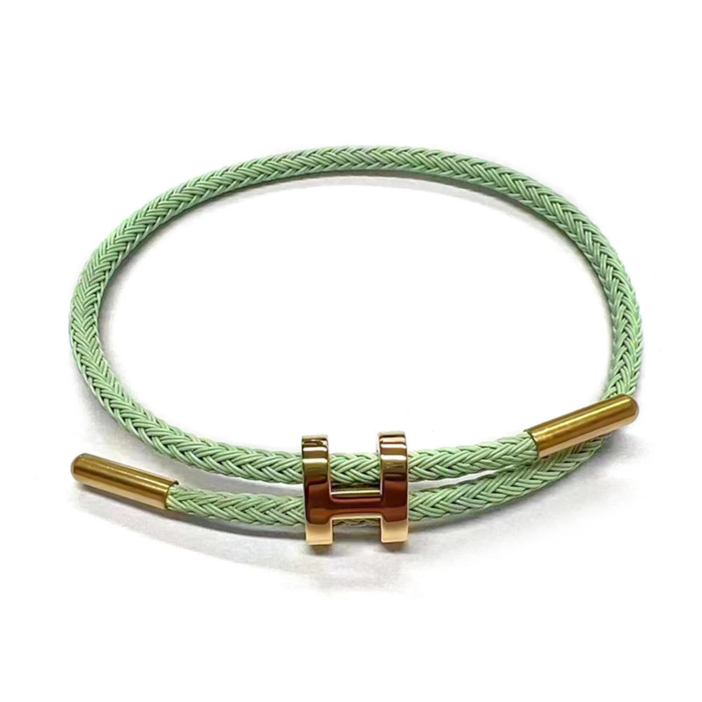 Luxury Waterproof Adjustable Wire Rope Bracelet for Couples - Stainless Steel Bangle Jewelry for Men & Women