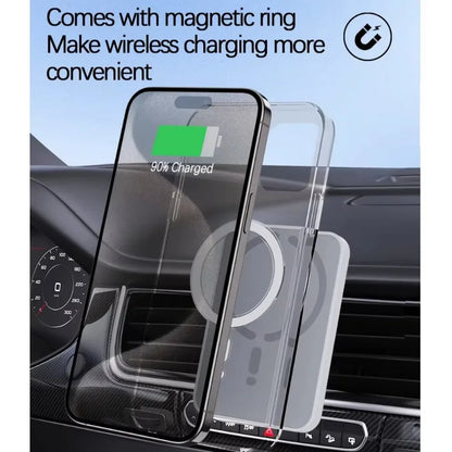 100W Magnetic Wireless Car Charger & Phone Holder for iPhone 16/15/14/13/12 Pro Max - Fast Air Outlet Charging Station