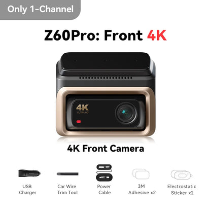 DDPAI Z60 Pro 4K Dash Cam - Front Camera for Cars with Dual SONY Sensors, GPS, WiFi, ADAS & Night Vision