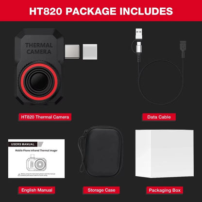 HABOTEST HT820 Thermal Camera - Android Infrared Imager for Home Repairs & Temperature Monitoring