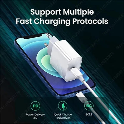 PD 40W Fast Charger for iPhone 14-16 Pro Max & Plus - USB-C Fast Charging Cable