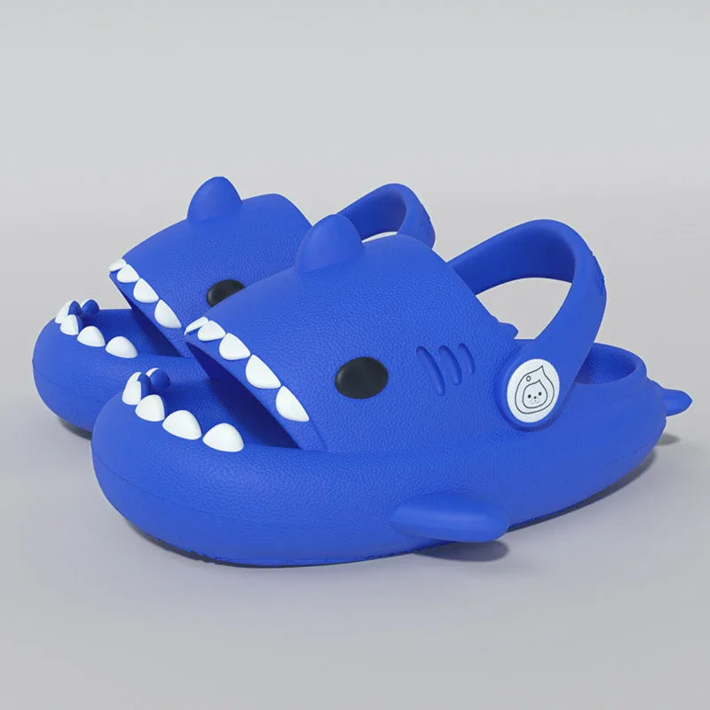 Kids Shark Slippers - Non-slip Cartoon Sandals for Boys & Girls - Comfortable Home & Beach Slides