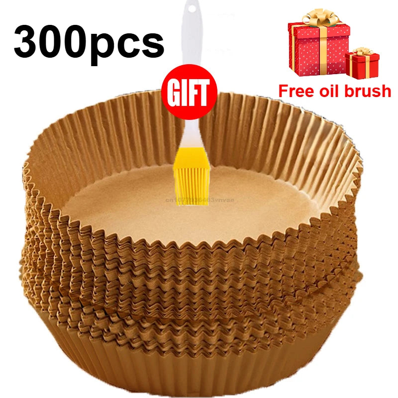 20cm Air Fryer Parchment Paper Liners for Baking, Cooking & Pastry - Disposable Oven Accessories