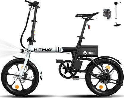 HITWAY BK 35S Electric Bike for Adults - 250W City E-Bike, 16" Wheels, 25-60KM Range for Urban Commuting